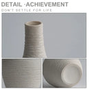 Nordic luxury textured white ceramic vase for living room decor by Decorbites