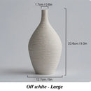 Nordic luxury textured white ceramic vase for living room decor by Decorbites
