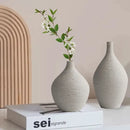 Nordic luxury textured white ceramic vase for living room decor by Decorbites