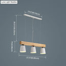 GobekUsa Nordic Modern Wood Island Pendant with Metal Lampshade: Stylish Hanging Lamp for Work Rooms