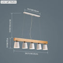 GobekUsa Nordic Modern Wood Island Pendant with Metal Lampshade: Stylish Hanging Lamp for Work Rooms