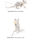 Golden mouse led table lamp bedroom animal decor by Decorbites