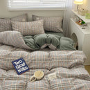 GobekUsa Nordic Plaid Cotton Bedding Set - Queen/King