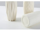 Geometric white nordic plastic vase living room floral decor by Decorbites