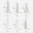 Geometric white nordic plastic vase living room floral decor by Decorbites