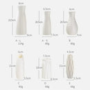 Geometric white nordic plastic vase living room floral decor by Decorbites
