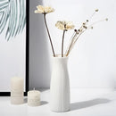 Geometric white nordic plastic vase living room floral decor by Decorbites