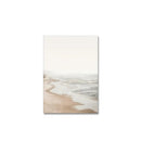 Beige framed seascape canvas wall art set for living room coastal decor by Decorbites