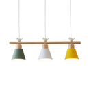 GobekUsa Nordic Shaded Hanging Island Light Metal Pendant with Bird Decor - 3-Head Dining Room Drop