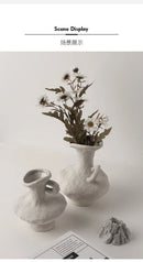 GobekUsa Nordic Style Ceramic Flower Pot - White