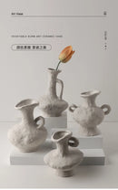 GobekUsa Nordic Style Ceramic Flower Pot - White