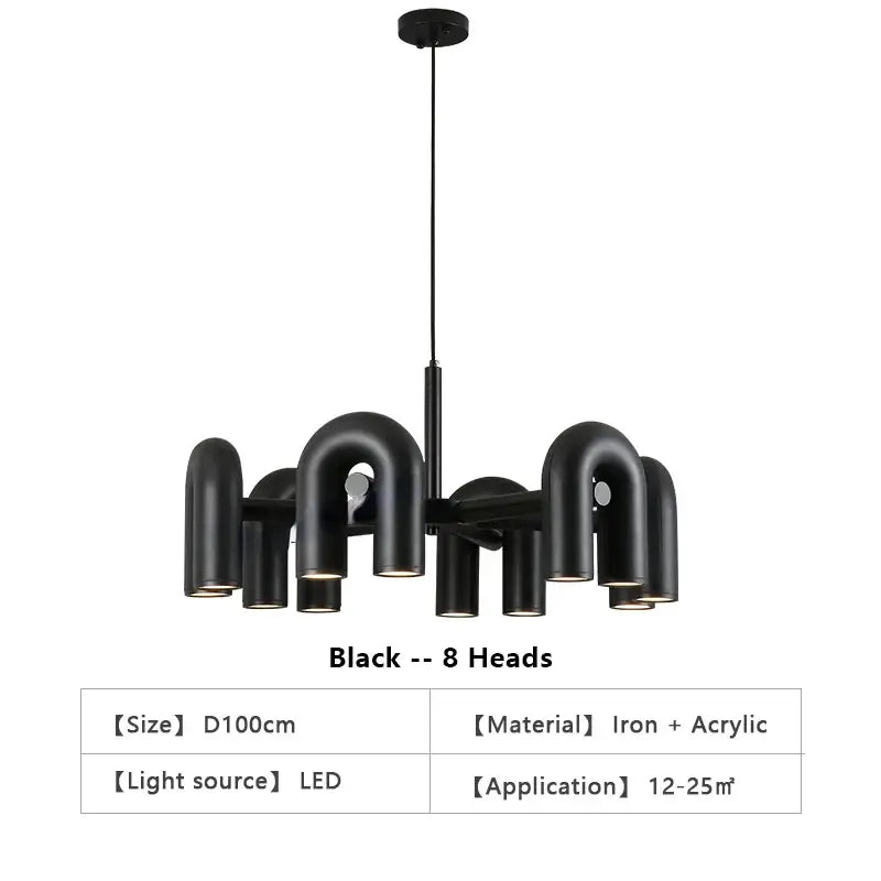 GobekUsa Nordic U Shape LED Ceiling Chandelier, photo 18 of 40