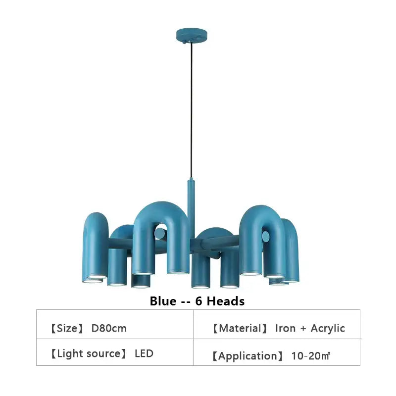 GobekUsa Nordic U Shape LED Ceiling Chandelier, photo 13 of 40