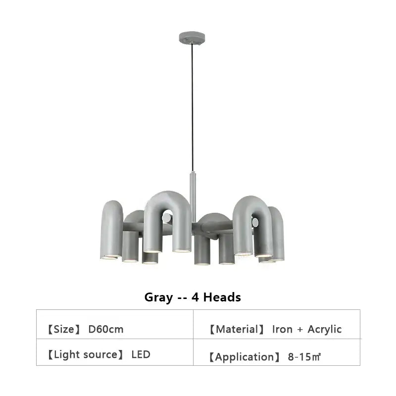GobekUsa Nordic U Shape LED Ceiling Chandelier, photo 8 of 40