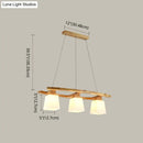GobekUsa Nordic Wood Pendant Light with Glass Lampshade for Dining Table