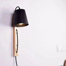 GobekUsa Nordic Wood Plug In Wall Sconce