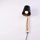 GobekUsa Nordic Wood Plug In Wall Sconce