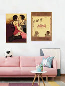 Retro kraft paper anime nana framed poster set kitchen wall decor by Decorbites
