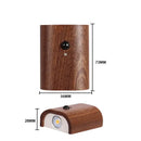 Modern wooden battery operated wall sconce bedroom motion sensor light by Decorbites