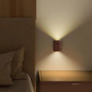 Modern wooden battery operated wall sconce bedroom motion sensor light by Decorbites