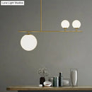GobekUsa Opal Glass Globe Pendant Lamp: Elegant 3-Bulb Island Lighting in Gold