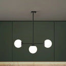 GobekUsa Opaline Glass Ball Pendant Light for Minimalist Dining Room Island