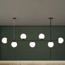 GobekUsa Opaline Glass Ball Pendant Light for Minimalist Dining Room Island