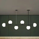 GobekUsa Opaline Glass Ball Pendant Light for Minimalist Dining Room Island