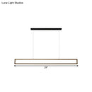 GobekUsa Oversized LED Island Pendant Light - Rectangular Aluminum Black Ceiling Lamp in Warm/White/Natural Light