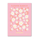 Pastel rainbow and checkered smiley flower wall art nursery decor