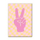 Pastel danish wall art keep going pink & yellow bedroom print