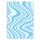 Danish pastel pink & light blue smiley flower canvas – bedroom art