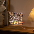 GobekUsa Personalized Custom Photo Text 3D Acrylic Lamp Customized Bedroom NightLight for MOM DAD LOVE Family Birthday Christmas Day Gift