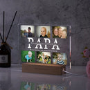 GobekUsa Personalized Custom Photo Text 3D Acrylic Lamp Customized Bedroom NightLight for MOM DAD LOVE Family Birthday Christmas Day Gift