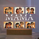 GobekUsa Personalized Custom Photo Text 3D Acrylic Lamp Customized Bedroom NightLight for MOM DAD LOVE Family Birthday Christmas Day Gift
