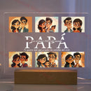 GobekUsa Personalized Custom Photo Text 3D Acrylic Lamp Customized Bedroom NightLight for MOM DAD LOVE Family Birthday Christmas Day Gift