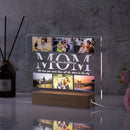 GobekUsa Personalized Custom Photo Text 3D Acrylic Lamp Customized Bedroom NightLight for MOM DAD LOVE Family Birthday Christmas Day Gift
