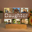 GobekUsa Personalized Custom Photo Text 3D Acrylic Lamp Customized Bedroom NightLight for MOM DAD LOVE Family Birthday Christmas Day Gift