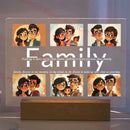 GobekUsa Personalized Custom Photo Text 3D Acrylic Lamp Customized Bedroom NightLight for MOM DAD LOVE Family Birthday Christmas Day Gift