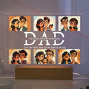 GobekUsa Personalized Custom Photo Text 3D Acrylic Lamp Customized Bedroom NightLight for MOM DAD LOVE Family Birthday Christmas Day Gift