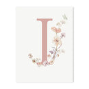 Personalized pink floral letter z wall art nursery decor by Decorbites
