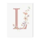 Personalized pink floral letter z wall art nursery decor by Decorbites