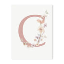 Personalized pink floral letter z wall art nursery decor by Decorbites