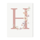 Personalized pink floral letter z wall art nursery decor by Decorbites