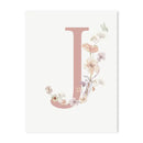 Personalized pink floral letter z wall art nursery decor by Decorbites