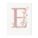 Personalized pink floral letter z wall art nursery decor by Decorbites