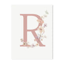 Personalized pink floral letter z wall art nursery decor by Decorbites