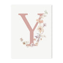 Personalized pink floral letter z wall art nursery decor by Decorbites