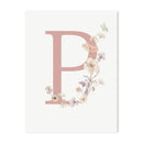 Personalized pink floral letter z wall art nursery decor by Decorbites