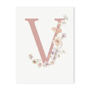 Personalized pink floral letter z wall art nursery decor by Decorbites
